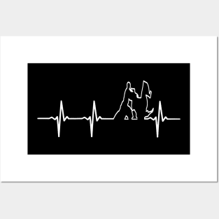 Aikido Heartbeat T-shirt  - Gift For Aikido Martial Artists Posters and Art